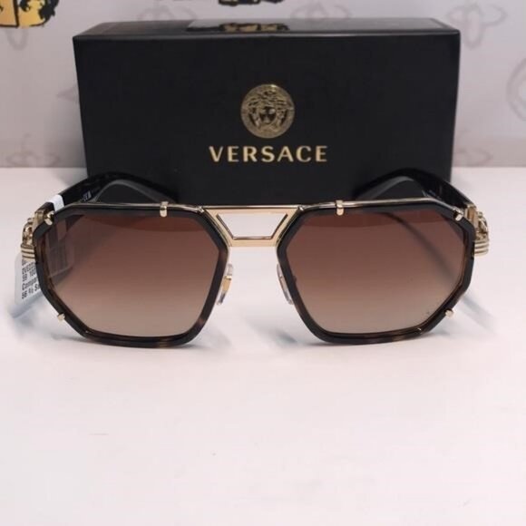 NEW AUTHENTIC Versace Havana and Gold Sunglasses VE2228 1002 - Picture 7 of 11